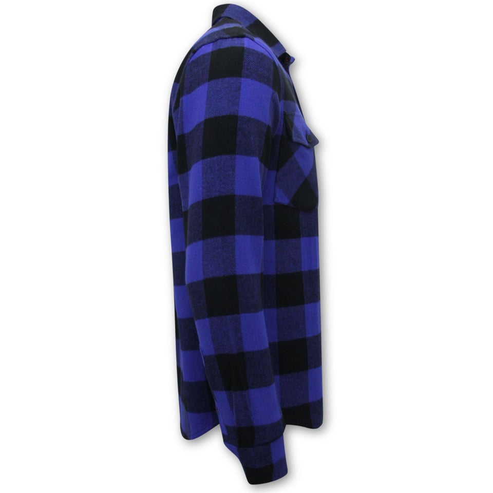 Flanel Overhemd Heren - Houthakkersblouse Heren - Blauw