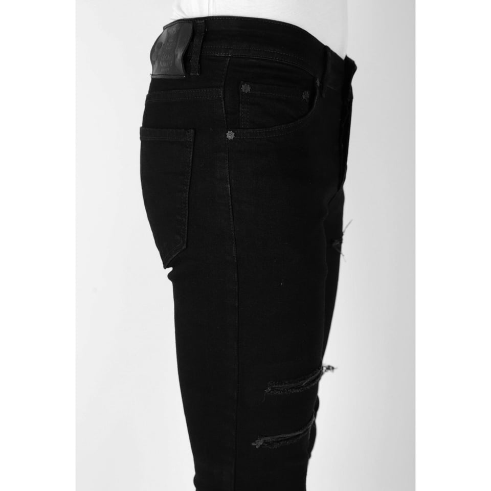 Zwarte Gescheurde Jeans Heren - Slim Fit -DP103