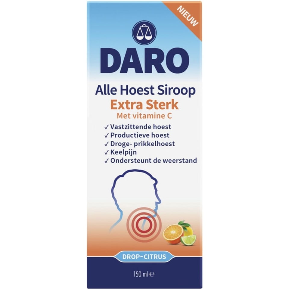 Daro Alle Hoest Siroop Extra Sterk Met Vitamine C 150 Ml