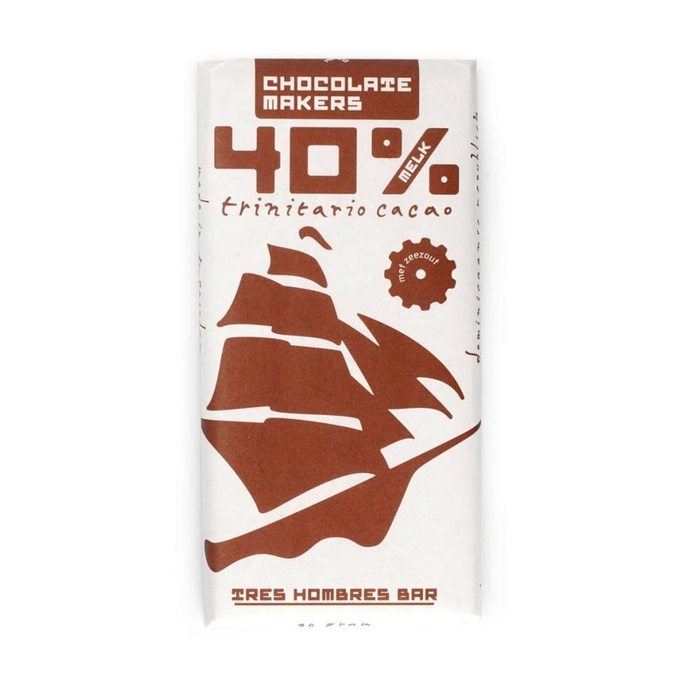 Chocolatemakers Tres Hombres 40% Melk Caraiben