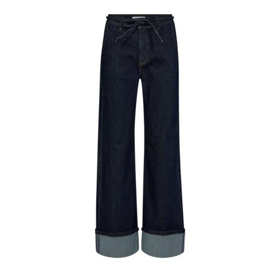 CoCouture HubbyCC Reverse Ankle Long Jeans Dark Denim