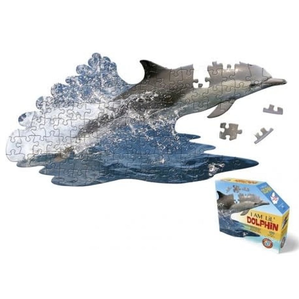 I Am Animal Shaped Jigsaw Puzzle Dolphin 100 Pcs 10+
