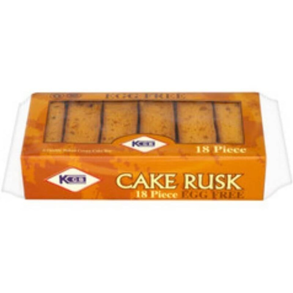 Kcb Egg Free Cake Rusk 18Pcs