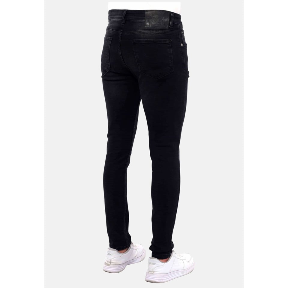 Gescheurde Jeans Heren Slim Fit -DC-049- Zwart