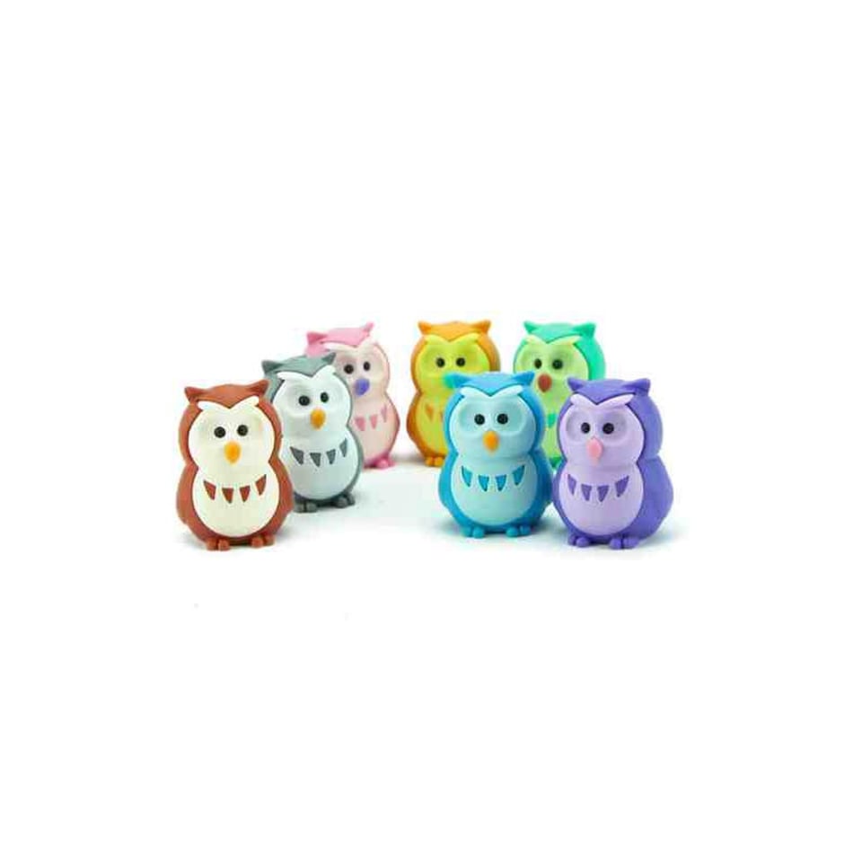 Iwako Puzzle Eraser Lucky Owl Set 3+