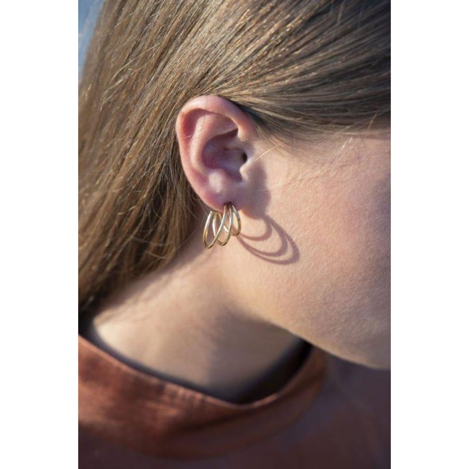 Bandhu Wire Earrings Gold