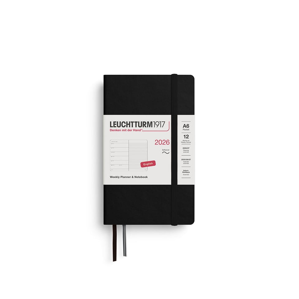 Leuchtturm 2026 Diary Softcover Pocket Weekly + Notes