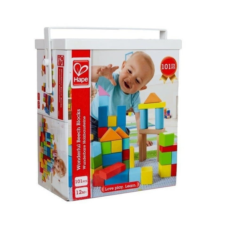 Hape Blokkenton Wonderful Beech Blocks 101 Pieces 1+