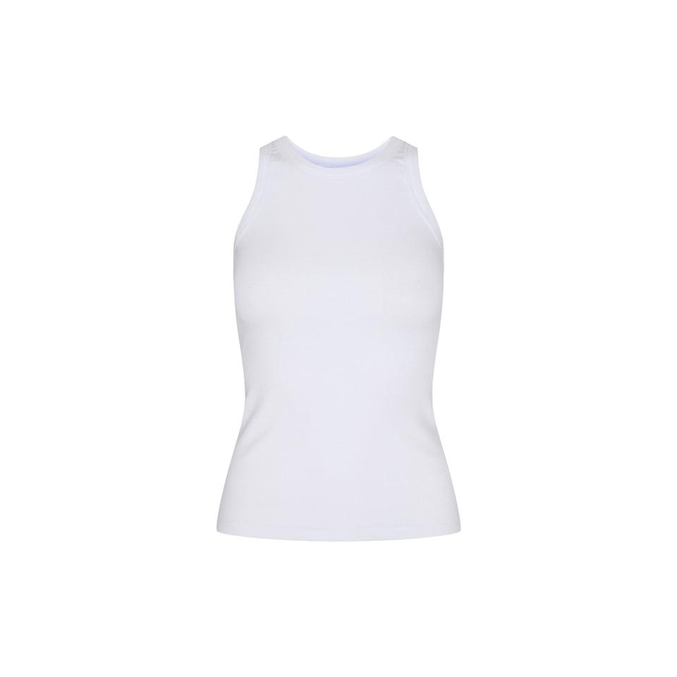 Co'Couture Sahara Rib Tank Top - White