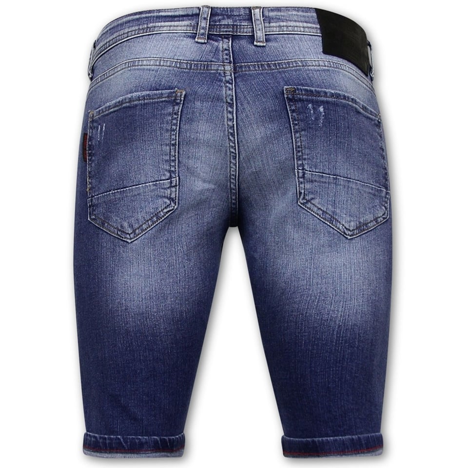 Korte Broek Met Verfspatten Heren - 1043 - Blauw