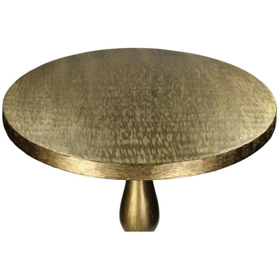 Bijzettafel Rond Alumium Gold H56cm