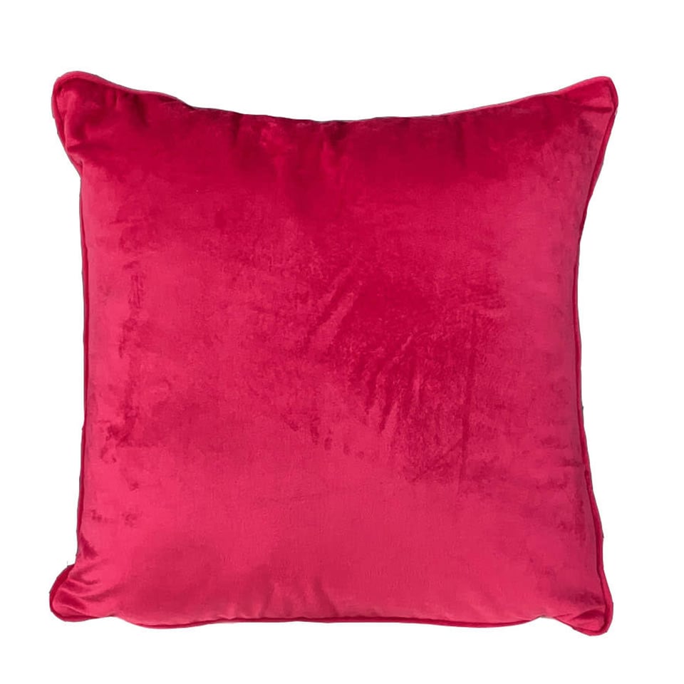 Sierkussen Fuchsia Fluweel 50x50cm