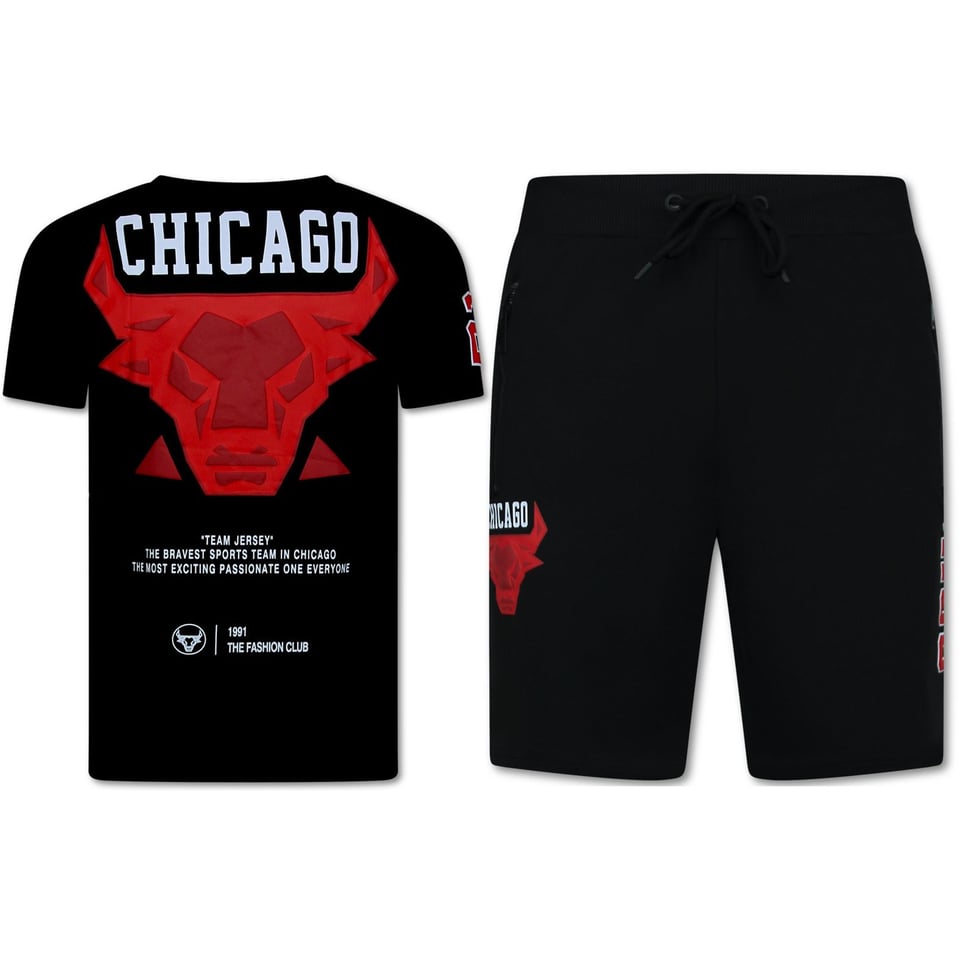 BULLS Zomerset Heren - Twinset BULLS - Combisets - 1685 - Rood/ Zwart