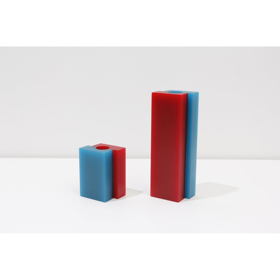 Vaas Versa Laag Blauw-Rood