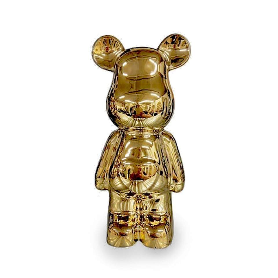 Beeld Design Teddy Beer Glans Goud Keramiek 28cm