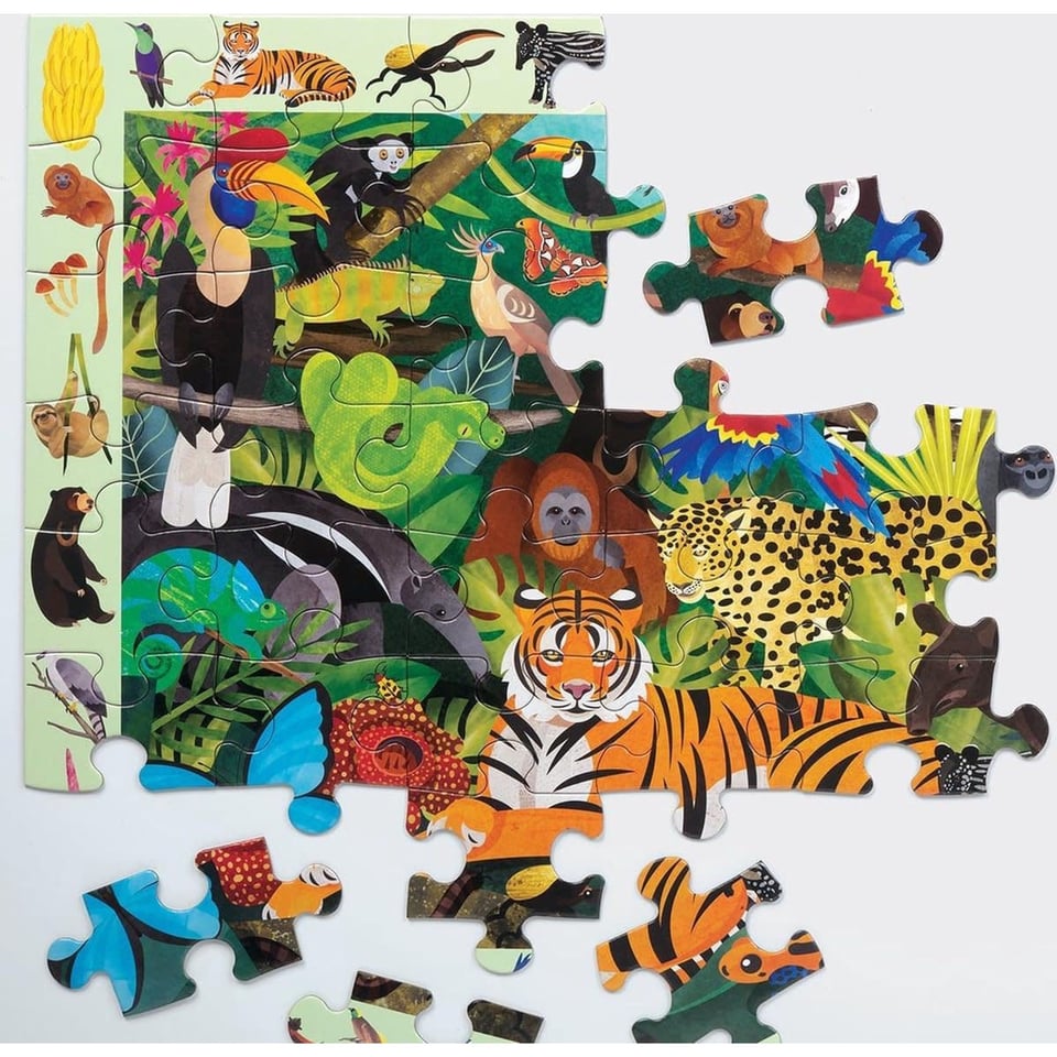 Mudpuppy Puzzle Search & Find Rainforest 64 Delig 4+
