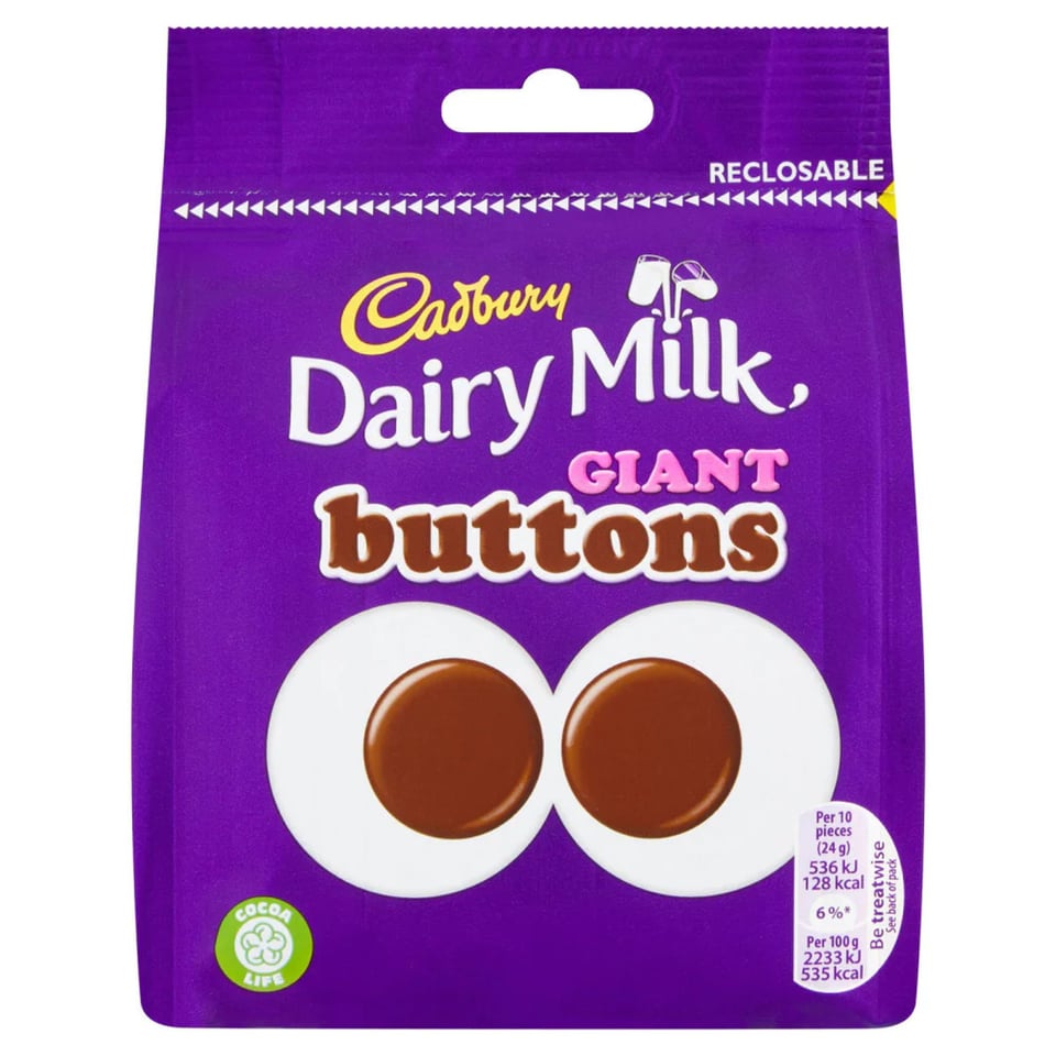 Cadbury Milk Giant Buttons 95G
