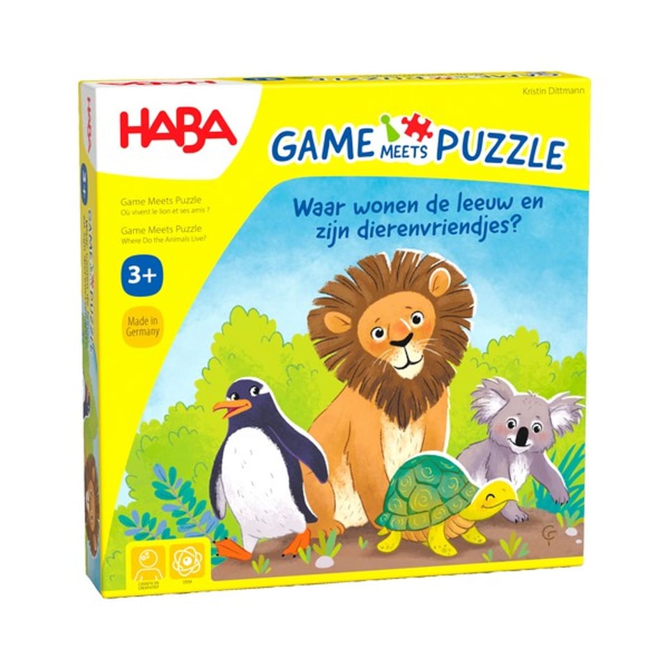 Game Meets Puzzle - Waar Wonen De Leeuw en Zijn Dierenvriendjes?