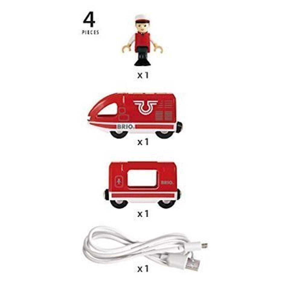 Brio Oplaadbare Travel Trein Met USB-Kabel
