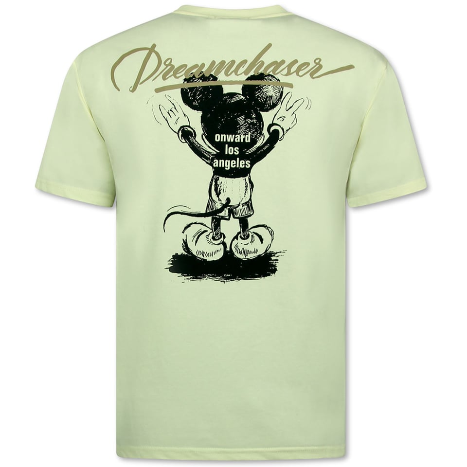 Oversized T Shirt Heren - Heren Tshirt Met Opdruk - DreamChaser - 687 - Beige
