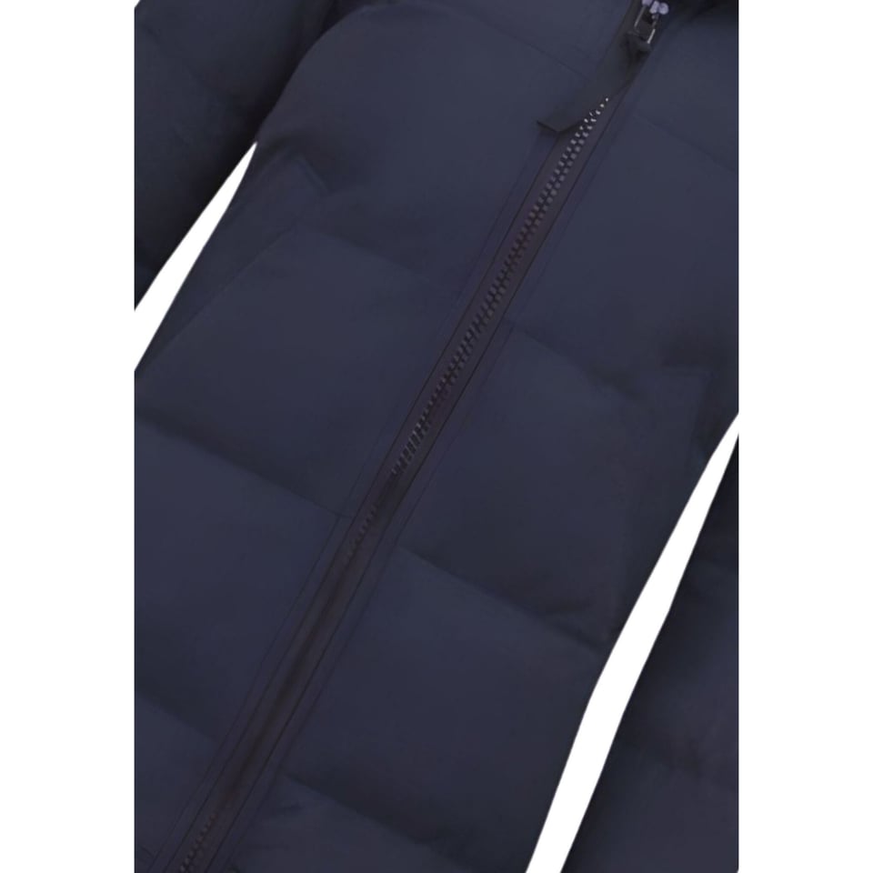 Puffer Jacket Dames Lang Getailleerd - 8606 - Blauw