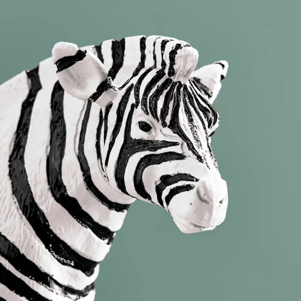 Kandelaar Zebra en Papegaaien Multicolor Metaal 27x45cm 2-Houders