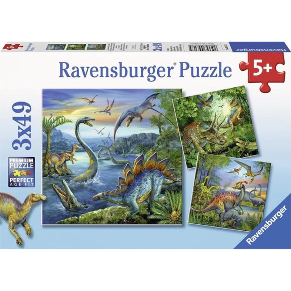 Ravensburger Puzzel Dinosauriers 3x49 Stuks