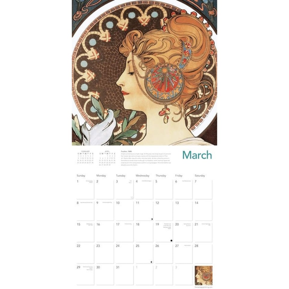 Alphonse Mucha Kalender 2026