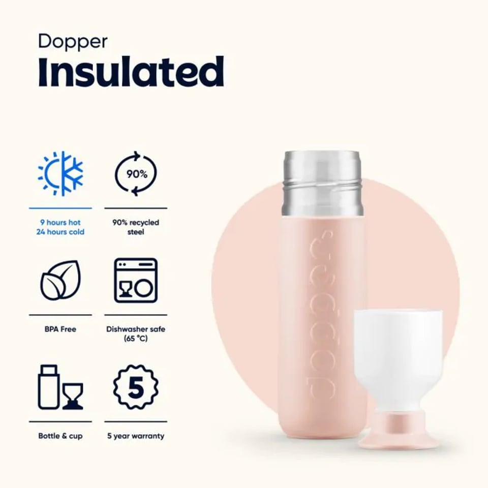 Dopper Thermosfles 350ml Perzik