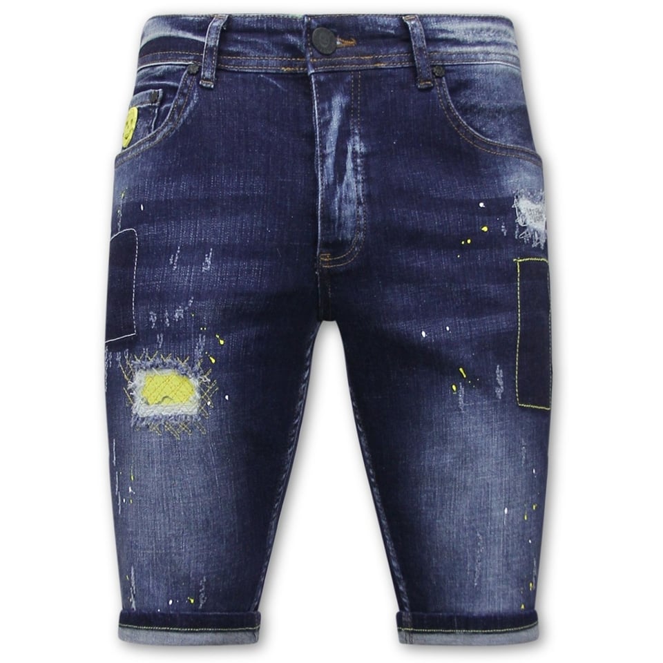 Jeans Short Heren Stretch - 1052 - Blauw