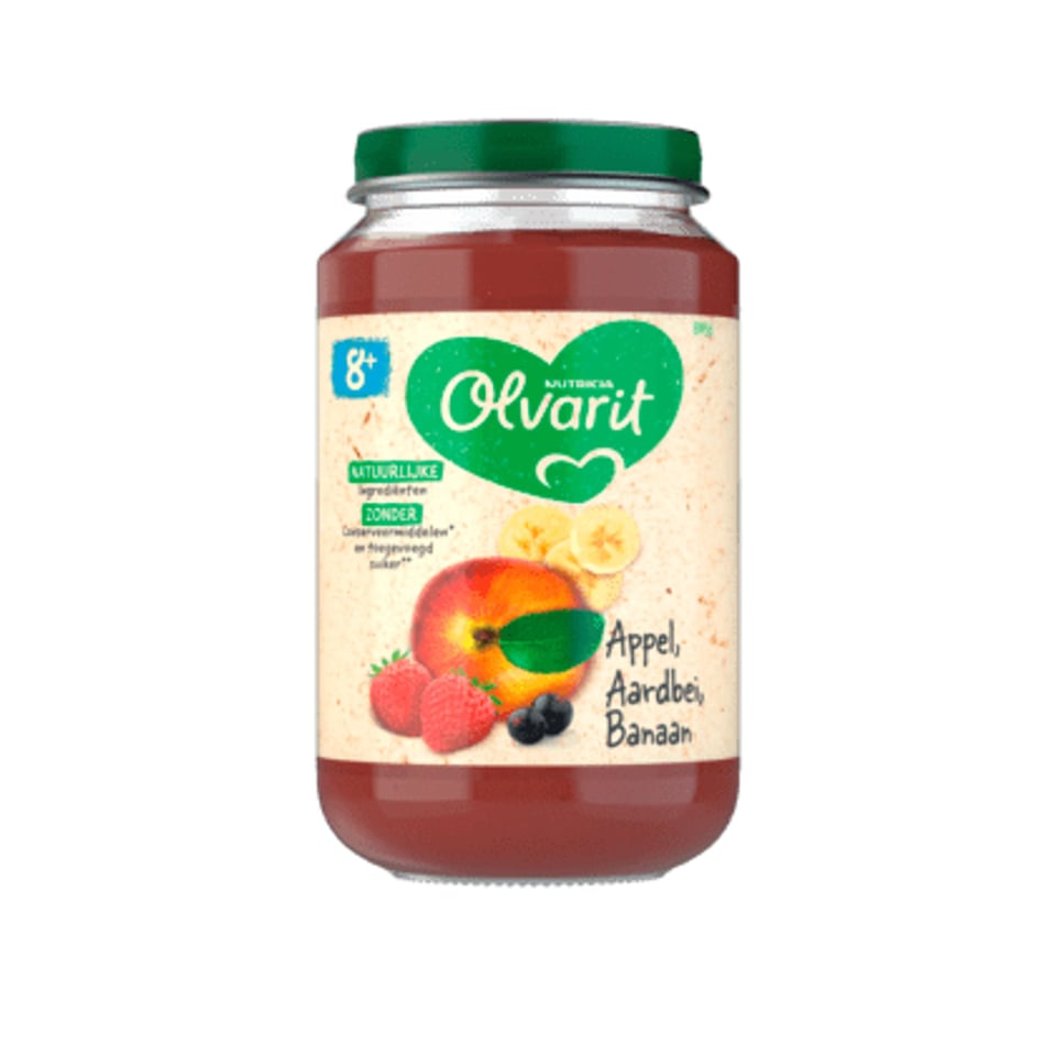 Olvarit 8+mnd Appel Aardbei Banaan