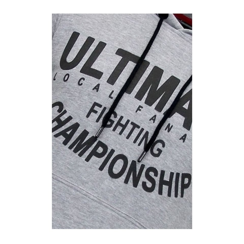 Hoodie Heren Print - Ultimate Fighting - Grijs