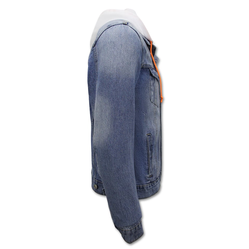 Denim SpijkeJack Met Capuchon Heren - RJ-966 - Blauw