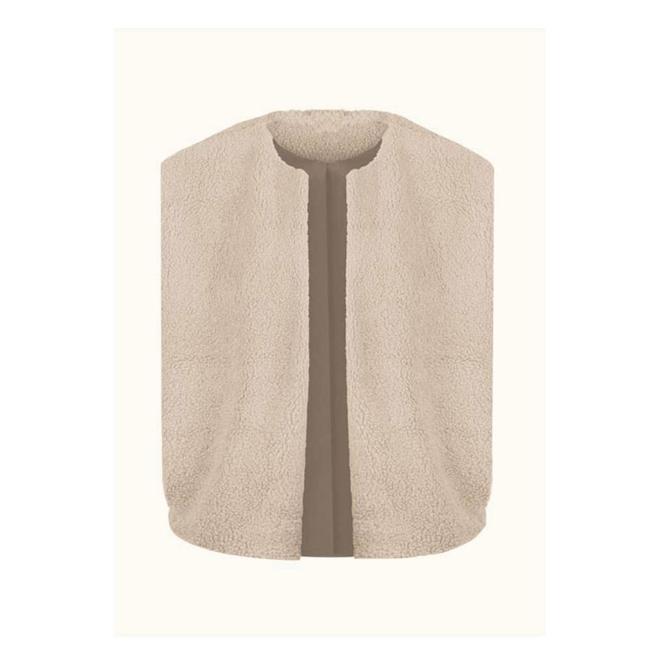 Modern Teddy Gilet Off White - Onesize