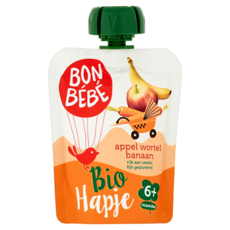 Bonbebe Bio 6+ Appel Wortel Banaan Pouch