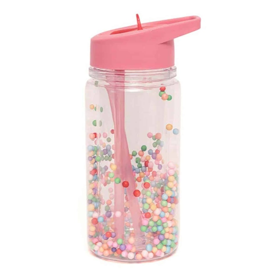 Petit Monkey Drinking Bottle Macaron Pops Peony Pink