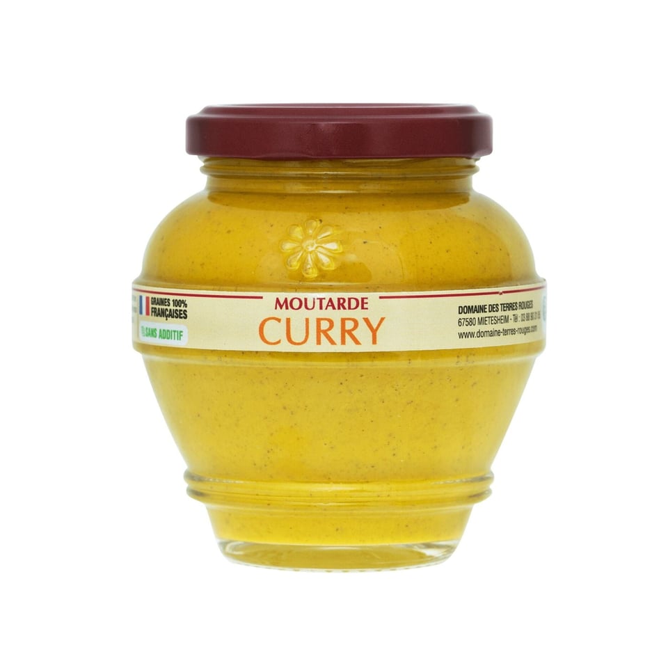 Moutarde au Curry - graines françaises sans additifs  200g