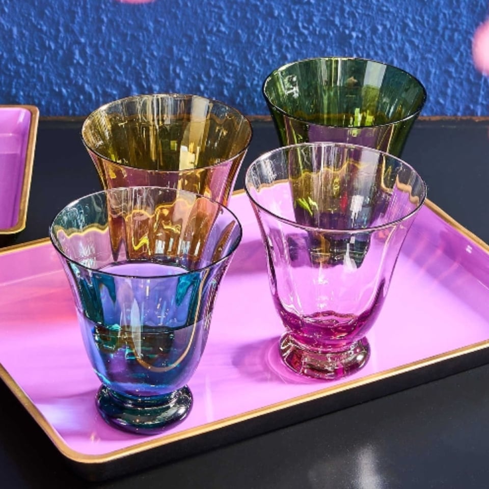 Water & Wijnglazen Luan Multicolor 10x11cm Set Van 4