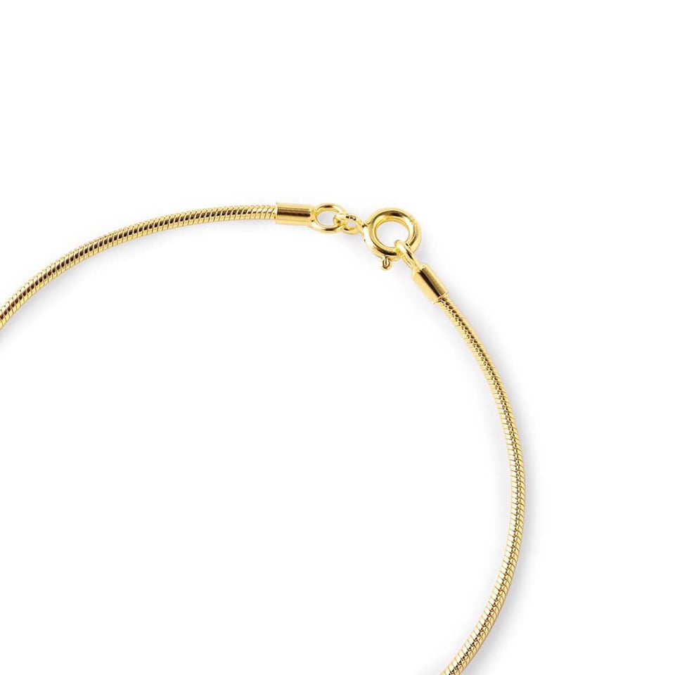 Gold Plated Bracelet Round Link