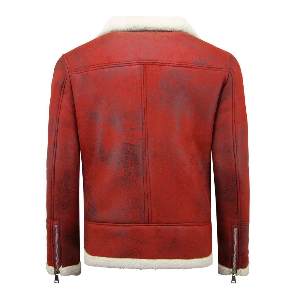 Imitatie Bontjas - Lammy Coat - Rood