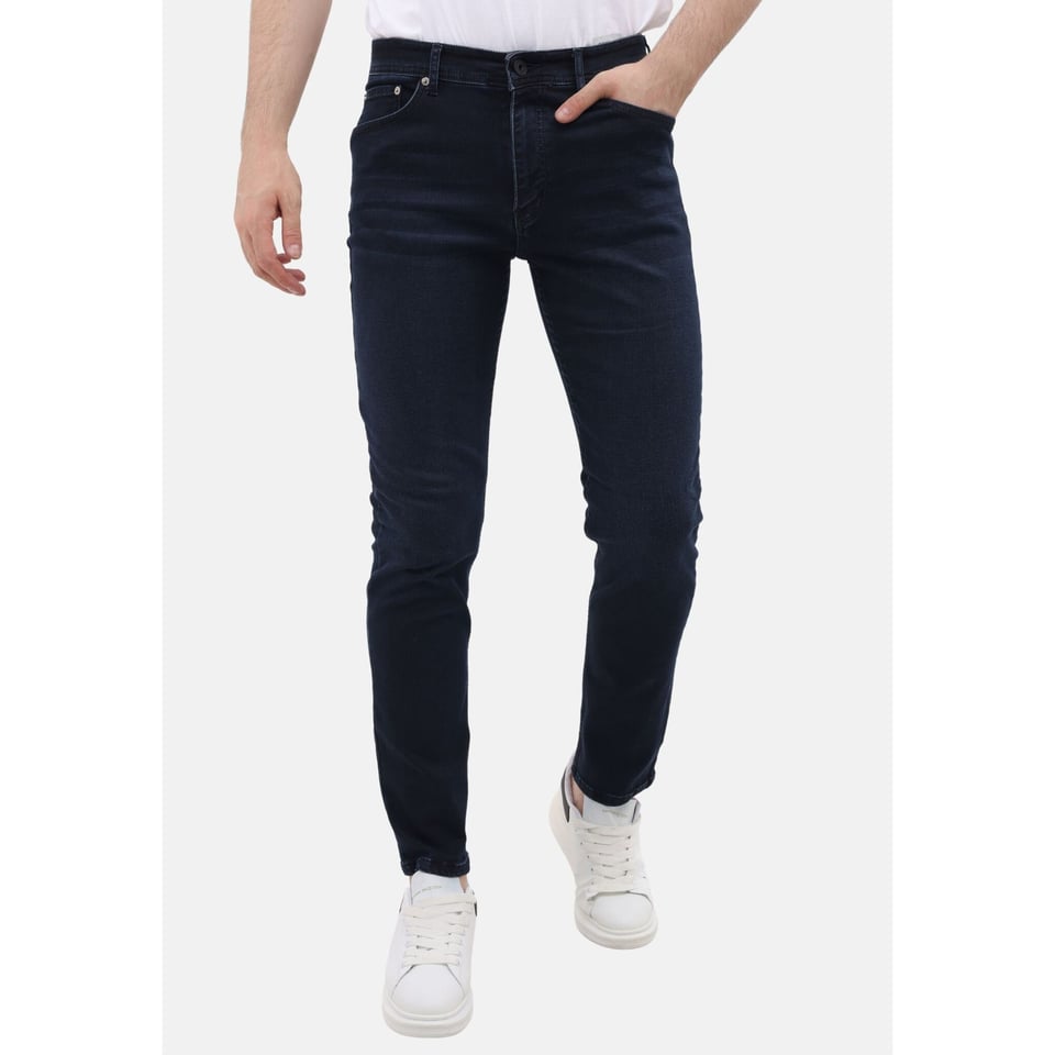 Heren Spijkerbroek - Regular Fit - Jeans Stretch - MM-R-13 - Donker Blauw