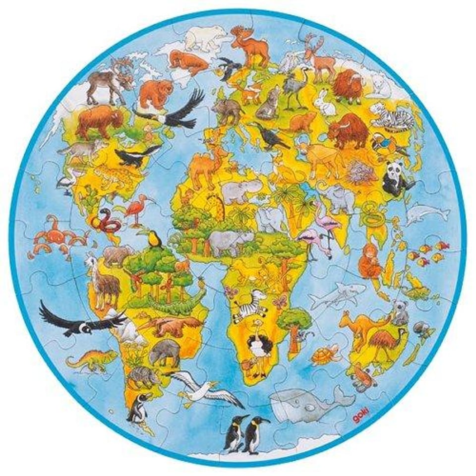 XXL Puzzel Dieren Van De Wereld (Goki)