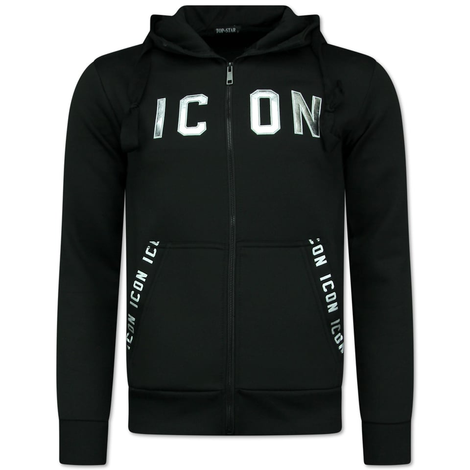 Trainingspakken Heren ICON - Joggingpak ICON - ICON Huispak Heren - 11575 - Zwart/ Zilver