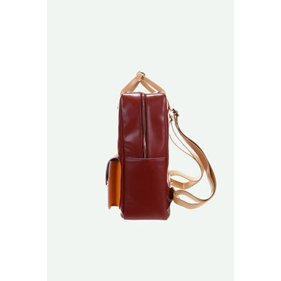 Backpack Cherry Red Vegan Leather 13