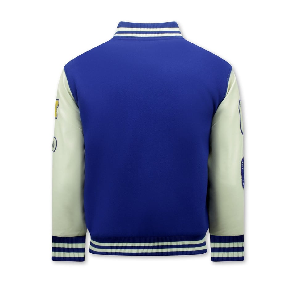 Vintage Oversized American Baseball Jacket Heren - 7086 - Blauw