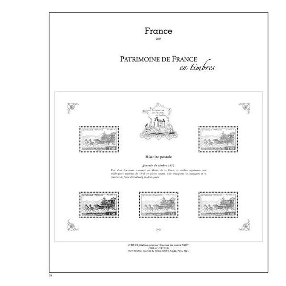 Patrimoine De France en Timbres SC - 2021