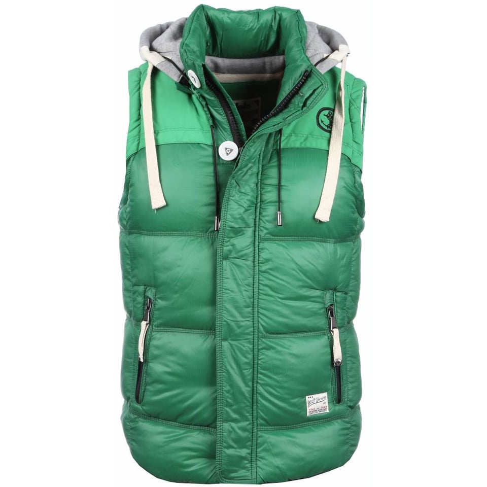 Bodywarmer Groen Met Capuchon