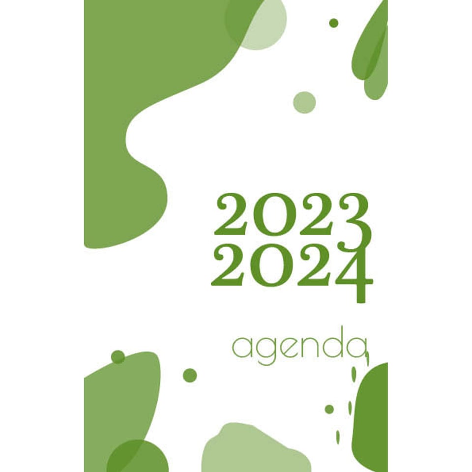 Sustainable 2023-2024 agenda - recycled paper - Black Guitar - Dutch/English