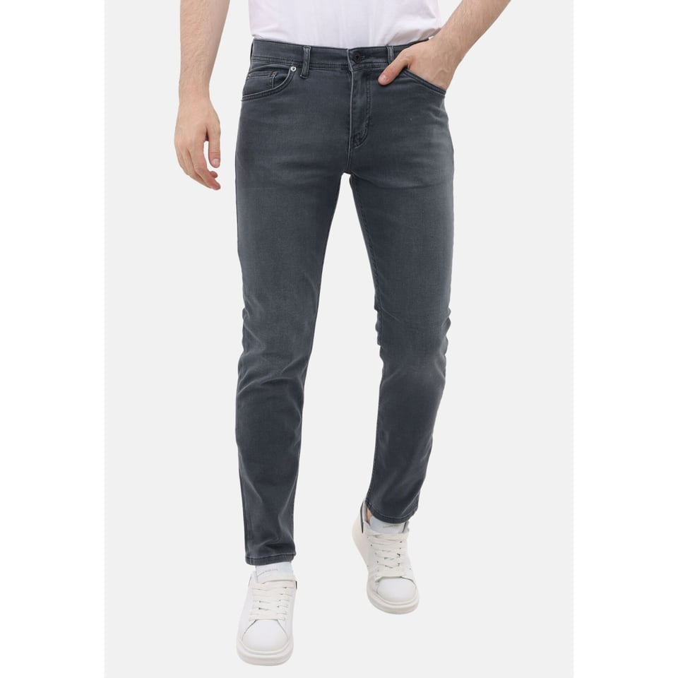 Spijkerbroek Heren Volwassenen - Regular Fit - Stretch Jeans Heren - MM-R-10 - Grijs