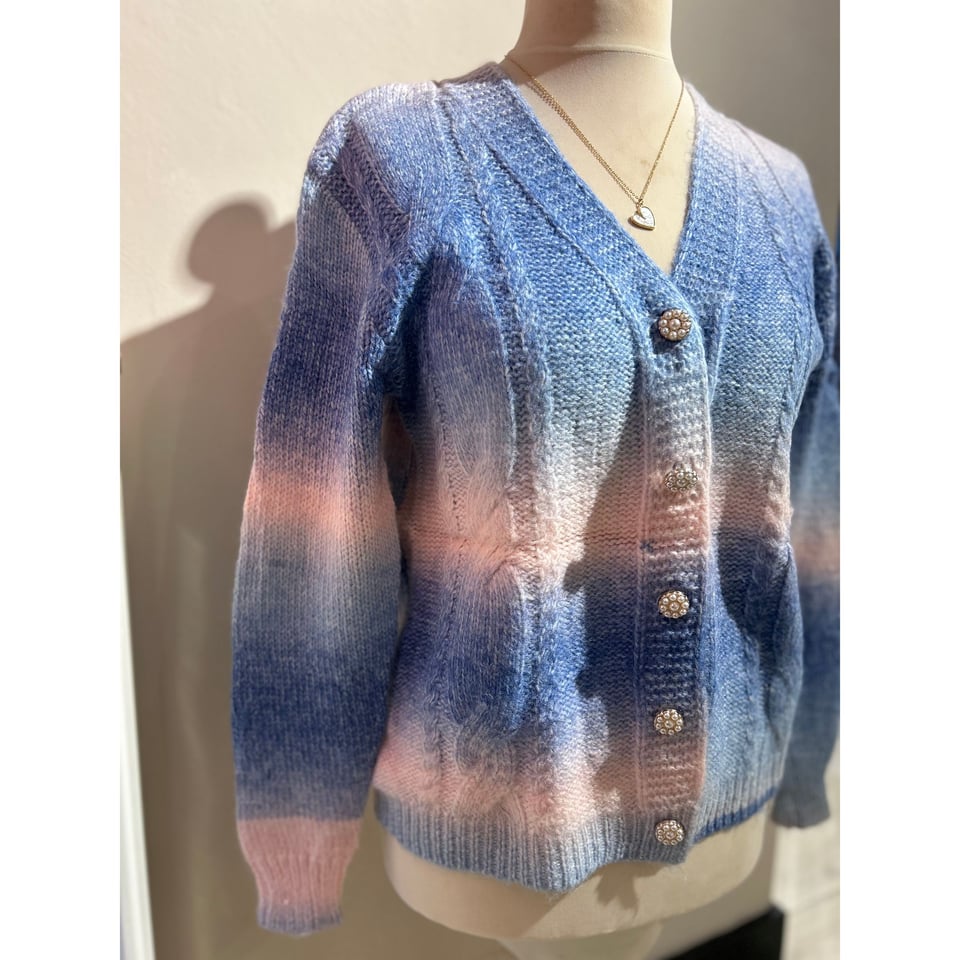 LaJolly Cardigan - Rainbow lila blue